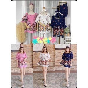 Brand New - Puff Sleeve Floral Dress with shorts ✨